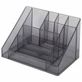 Подставка-органайзер BRAUBERG GRAND OFFICE, 9 отделений, 115х160х105 мм, тонированная серая, 238099 238099