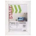 Рамка 10х15 см белая STAFF "Grand", багет 18 мм, стекло, МДФ, 391208 391208