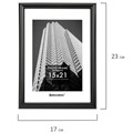 Рамка 15х21 см небьющаяся, багет 14 мм, пластик, BRAUBERG "Original", черная, 391228 391228