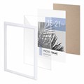 Рамка 15х21 см небьющаяся, багет 17,5 мм, пластик, BRAUBERG "Colorful", белая, 391240 391240