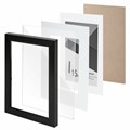 Рамка 15х21 см с паспарту 10х15 см небьющаяся, багет 20 мм, пластик, BRAUBERG "New Age", черная, 391273 391273
