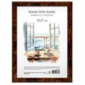 Рамка 15х21 см со стеклом, багет 15 мм, пластик, BRAUBERG "HIT3", 5 цветов ассорти, 391382 391382