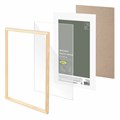 Рамка 21х30 см небьющаяся, аналог IKEA, багет 12 мм дерево, BRAUBERG "Woodray", цвет натуральный, 391360 391360