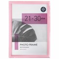 Рамка 21х30 см небьющаяся, багет 17,5 мм, пластик, BRAUBERG "Colorful", розовая, 391248 391248