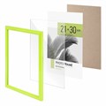 Рамка 21х30 см небьющаяся, багет 17,5 мм, пластик, BRAUBERG "Colorful", салатовая, 391244 391244