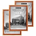 Рамка 21х30 см небьющаяся, КОМПЛЕКТ 3 шт., багет 20 мм дерево, BRAUBERG "Business", цвет светлое дерево, 391353 391353