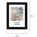 Рамка 21х30 см небьющаяся, КОМПЛЕКТ 3 шт., багет 29 мм, МДФ, BRAUBERG "Basic", черная, 391261 391261