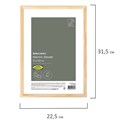 Рамка 21х30 см небьющаяся, КОМПЛЕКТ 3 штуки, багет 12 мм, дерево, BRAUBERG "Woodray", цвет натуральный, 391388 391388
