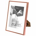 Рамка 21х30 см с паспарту 15х21 см небьющаяся, багет 5 мм, пластик, BRAUBERG "Smart", золотистая, 391279 391279