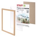 Рамка 21х30 см со стеклом, КОМПЛЕКТ 3 шт., багет 16 мм, дерево, STAFF "Sonata", цвет натуральный, 391386 391386