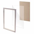 Рамка 21х30 см, пластик, багет 16 мм, BRAUBERG "HIT5", серебро с двойной позолотой, стекло, 391076 391076
