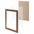 Рамка 21х30 см, пластик, багет 30 мм, BRAUBERG "HIT4", орех с двойной позолотой, стекло, 390994 390994