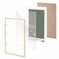 Рамка 30х40 см небьющаяся, аналог IKEA, багет 12 мм, дерево, BRAUBERG "Woodray", цвет натуральный, 391361 391361