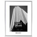 Рамка 30х40 см небьющаяся, багет 12 мм, пластик, BRAUBERG "Original", серебристая, 391232 391232