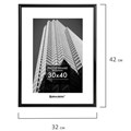 Рамка 30х40 см небьющаяся, багет 14 мм, пластик, BRAUBERG "Original", черная, 391230 391230