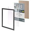 Рамка 30х40 см небьющаяся, КОМПЛЕКТ 2 штуки, багет 21 мм, МДФ, BRAUBERG "Idea", черная, 391395 391395
