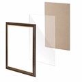 Рамка 30х40 см, пластик, багет 30 мм, BRAUBERG "HIT4", миндаль с двойной позолотой, стекло, 391005 391005
