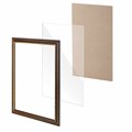 Рамка 30х40 см, пластик, багет 30 мм, BRAUBERG "HIT4", орех с двойной позолотой, стекло, 391004 391004
