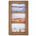 Рамка из мангового дерева BRAUBERG LOFT TRINITY, 3 фото 10х15 см, стекло, 20х35,5 см, 391282 391282