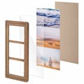Рамка из мангового дерева BRAUBERG LOFT TRINITY, 3 фото 10х15 см, стекло, 20х35,5 см, 391282 391282