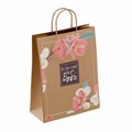 Крафт-пакет бумажный "Для тебя" 22х12х25 см, с кручеными ручками, плотность 80 г/м2, 110562 700995