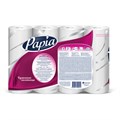 Полотенца бумажные бытовые, спайка 4 шт., 3-слойные (4х11,2 м), PAPIA, 23x13 см, белые, 5081506 112049