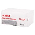 Салфетки бумажные 400 шт., 24х24 см, "Big Pack", белые, 100% целлюлоза, LAIMA, 114724 114724