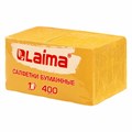 Салфетки бумажные 400 шт., 24х24 см, "Big Pack", жёлтые, 100% целлюлоза, LAIMA, 114726 114726