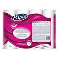 Бумага туалетная бытовая, спайка 12 шт., 3-слойная (12х16,8 м), PAPIA, белая, 5080722 112051