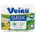 Бумага туалетная бытовая, спайка 24 шт., 2-х слойная (24х17,5 м), VEIRO Classic, белая, 5с224 127072