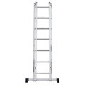 Лестница-трансформер 3-х секционная 3х7 ступеней, высота 4,5 м (3 секции по 1,9 м), нагрузка 150 кг, алюминий, НОВАЯ ВЫСОТА, 1230307 604885