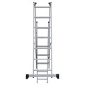Лестница-трансформер 3-х секционная 3х7 ступеней, высота 4,5 м (3 секции по 1,9 м), нагрузка 150 кг, алюминий, НОВАЯ ВЫСОТА, 1230307 604885