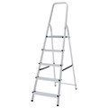 Стремянка алюминиевая 5 ступеней, высота площадки 1,04м, дуга безопасности 0,6м, площадка 26х26см, до 150кг, вес 4кг, НОВАЯ ВЫСОТА, 1110105 609081
