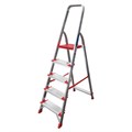 Стремянка алюминиевая 5 ШИРОКИХ СТУПЕНЕЙ 13 см, площадка 1,1 м, нагрузка 225 кг, вес 6 кг, НОВАЯ ВЫСОТА, 3117105, 5110105/3117105 604886