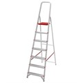 Стремянка алюминиевая 7 стандартных ступеней 9 см, площадка 1,5 м, нагрузка 225 кг, вес 7 кг, НОВАЯ ВЫСОТА, 3110107 602931