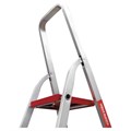 Стремянка алюминиевая 7 стандартных ступеней 9 см, площадка 1,5 м, нагрузка 225 кг, вес 7 кг, НОВАЯ ВЫСОТА, 3110107 602931