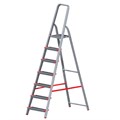 Стремянка алюминиевая 7 ШИРОКИХ СТУПЕНЕЙ 13 см, площадка 1,5 м, нагрузка 225 кг, вес 8 кг, НОВАЯ ВЫСОТА, 3117107, 5110107/3117107 604887