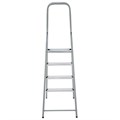 Стремянка сталь / алюминий 4 ступени, высота площадки 0,81м, дуга 0,6м, площадка 26х26см, до 150кг, вес 5,2кг НОВАЯ ВЫСОТА, 1130104 609084