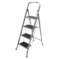 Стремянка стальная КЛАСС ПЛЮС, 4 ШИРОКИЕ СТУПЕНИ 20х30 см, верхняя площадка 91 см, до 120 кг, 123304 605744