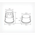 Стремянка-табурет передвижная, 2 ступени, на колесах (под нагрузкой статична), 43 см, пластик, до 150 кг, 640104 602306