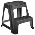 Стремянка-табурет, 2 ступени, стационарная, пластиковая, нагрузка 120 кг, вес 2,4 кг, черная, IDEA, М 2296 602537