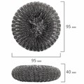 Губка (мочалка) металлическая, сетчатая, 38 г, БОЛЬШАЯ, для посуды, гриля, плиты, PACLAN "Practi" 601835