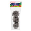 Губки (мочалки) металлические, спиральные, 3х20 г, КОМПЛЕКТ 3 шт., для посуды, гриля, плиты, LAIMA, 603102 603102