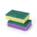 Губки бытовые MAXI, 27х96х64 мм, КОМПЛЕКТ 10 шт., поролон/абразив, для посуды/уборки, ОФИСМАГ, К0012, 601553 601553