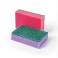 Губки бытовые MAXI, 27х96х64 мм, КОМПЛЕКТ 10 шт., поролон/абразив, для посуды/уборки, ОФИСМАГ, К0012, 601553 601553