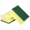 Губки бытовые MAXI, 42х96х64 мм, КОМПЛЕКТ 2 шт., поролон/абразив профильные, для посуды, LAIMA, К0015, 601557 601557