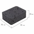 Губки для посуды BIG BLACK 95х70х35 мм КОМПЛЕКТ 10 шт., КРУПНОПОРИСТЫЙ поролон/абразив LAIMA, 608650 608650