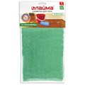 Тряпка для мытья пола из микрофибры, СУПЕР ПЛОТНАЯ, 50х60 см, зеленая, 300 г/м2, LAIMA, 601251 601251