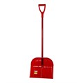 Лопата снеговая 44х38 см "ПОЛИКАРБОНАТ" ГРАНДМАСТЕР, ПРОЧНАЯ, алюминиевый черенок с V-ручкой 130 см, цвет красный, 606625 606625