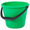 Ведро 6 л, без крышки, пластиковое, пищевое, с глянцевым узором, цвет зеленый, мерная шкала, LAIMA, 603891 603891